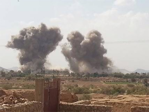 مأرب: الطيران يقصف مواقع المليشيا بهيلان وصرواح والمقاومة تكثف هجماتها شمال غرب المحافظة