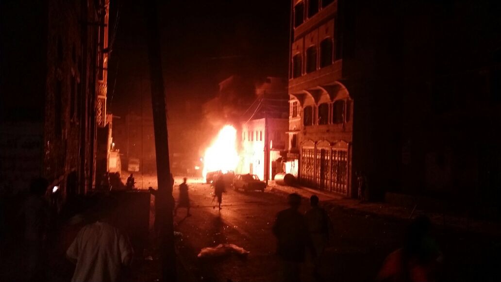 انفجار سيارة مفخخة بالقرب من مسجد الروض بالعاصمة صنعاء