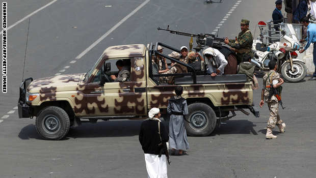 مسلحون تابعون لجماعة الحوثي في العاصمة صنعاء