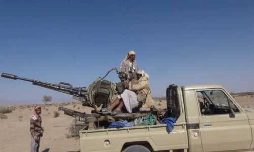مسلحون يتبعون جماعة الحوثي في الجوف