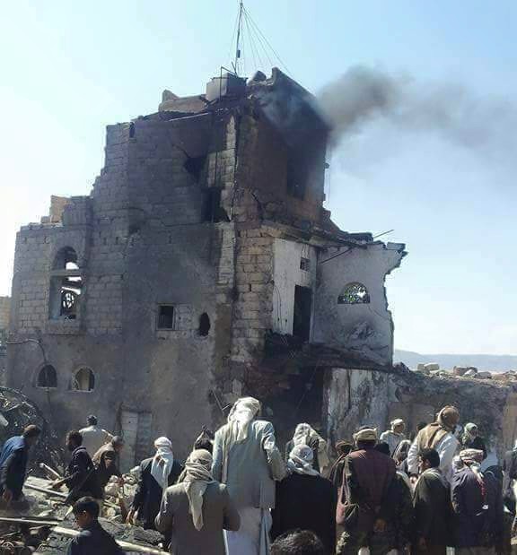 منزل تعرض للقصف قبل أيام في ذمار - إرشيف