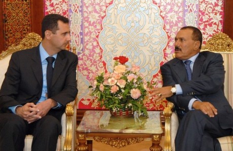 الرئيس صالح والرئيس بشار الأسد (أرشيف)