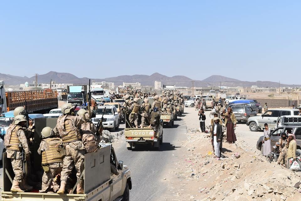بالصور: قوات يمنية خاصة بقيادة هاشم الأحمر تصل مأرب للمشاركة في تحرير صنعاء