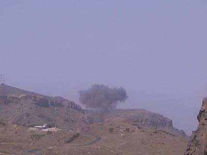 شبح القصف الجوي يلاحق الحوثيين بالحيمة الخارجية ومقاتلات التحالف تنفذ غارة على نقطة مستحدثة