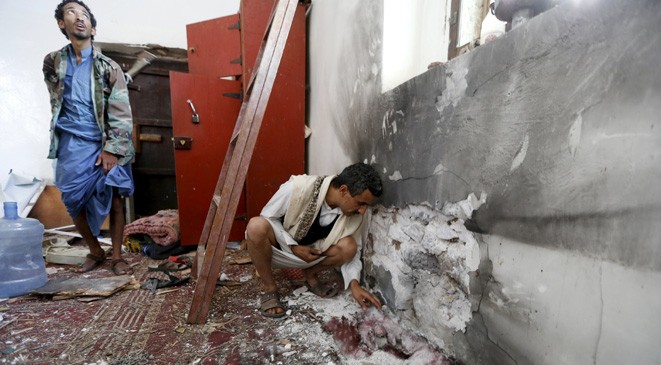 بالصور.. آثار تفجير جماعة داعش لمسجد 