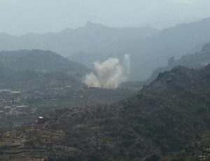 الميليشيات الانقلابية تواصل القصف على قرى عتمة بذمار .