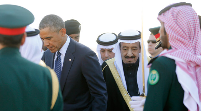 الملك سلمان يبحث مع أوباما الأزمة اليمنية