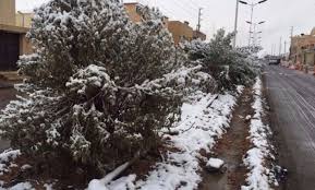 الثلوج تغطي المناطق الشمالية من السعودية