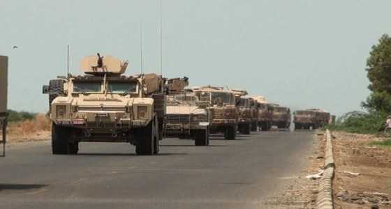 تعزيزات عسكرية جديدة تصل مأرب تتكون من 400 مدرعة وآلية عسكرية وسربي طائرات أباتشي