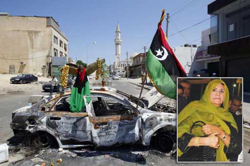 في الصورة، صفية زوجة معمر القذافي