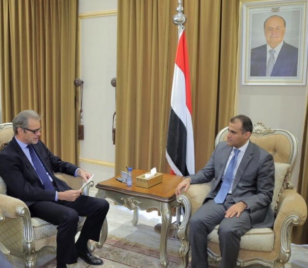 لقاء الوزير الحضرمي مع السفير الروسي لدى اليمن