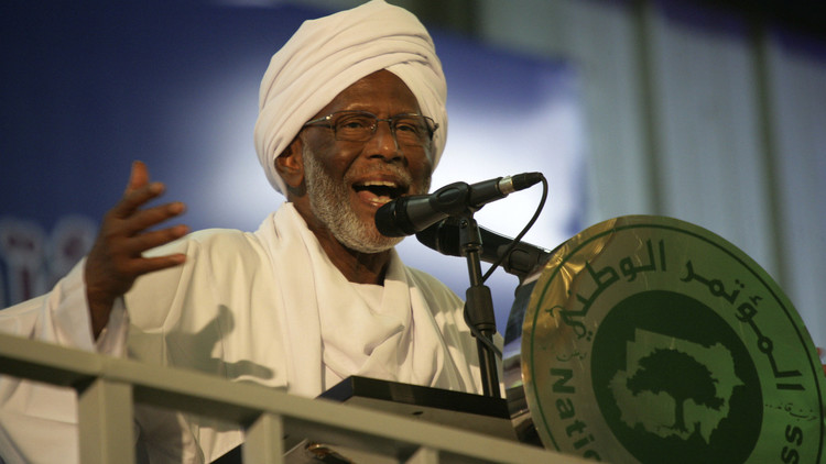 وفاة حسن الترابي رئيس حزب المؤتمر الشعبي السوداني