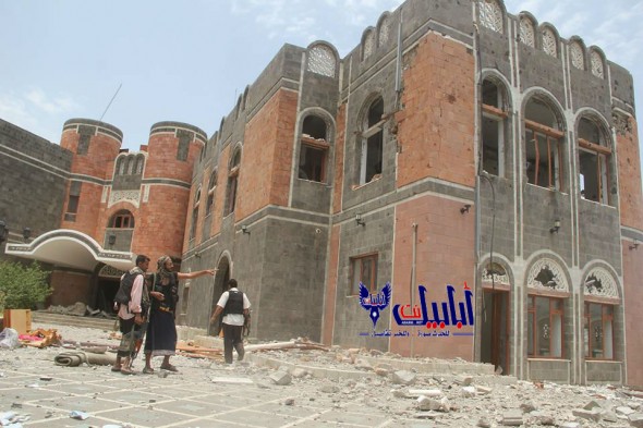 بالصور.. هكذا أصبح قصر علي عبدالله صالح في تعز بعد سيطرة المقاومة