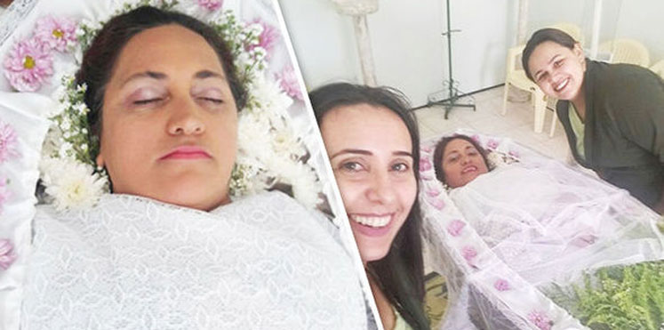 برازيلية تحقق حلمها بجنازة «ممتعة» لها وهي على قيد الحياة (صور+فيديو)