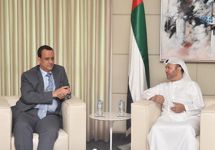 ولد الشيخ يلتقي وزير الدولة للشؤون الخارجية الإماراتي أنور قرقاش