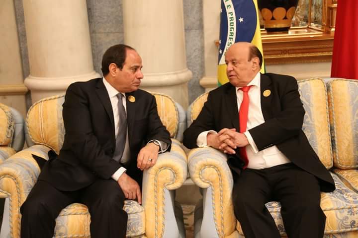 الرئيس هادي يسلم مصر طلباً رسمياً بالتدخل العسكري البري في اليمن ..تفاصيل خاصة