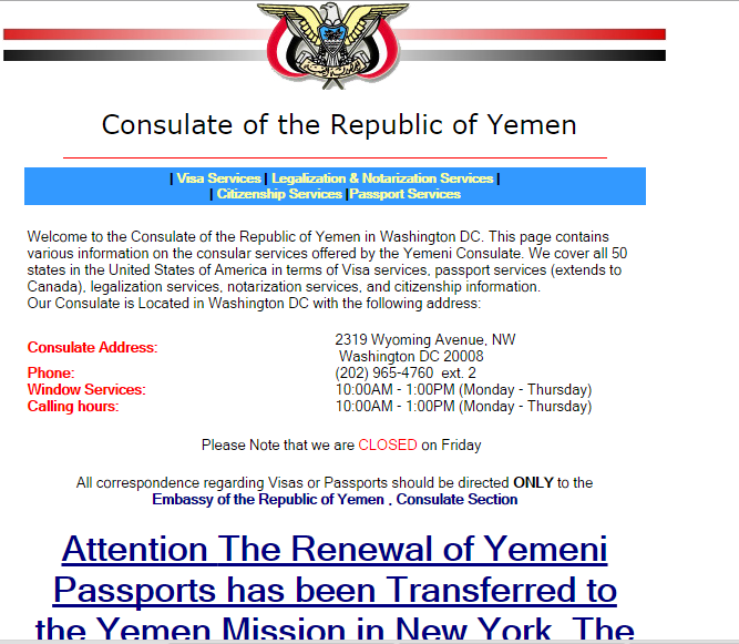 تعميم هام من السفارة اليمنية بأمريكا لأبناء الجالية اليمنية