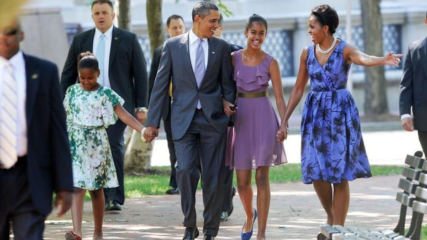 أوباما مع عائلته