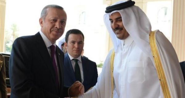 اردوغان مع امير قطر