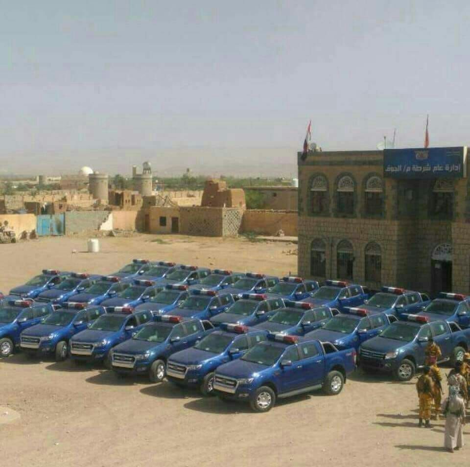 السعودية تقدم 30 سيارة دفع رباعي لدعم قوات الشرطة بمحافظة الجوف