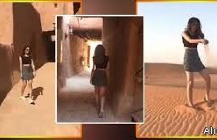 هيئة المعروف تطارد فتاة سعودية تجولت بـ«شورت» في قرية تراثية (فيديو)