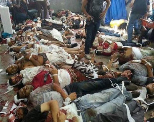 بعض من جثث القتلى في مصر