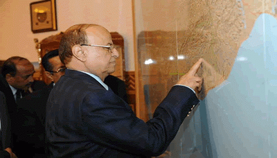 الرئيس هادي يدشن العمل بمشروع الخارطة الرقمية الموحدة لليمن بتكلفة اكثر من مليار ريال