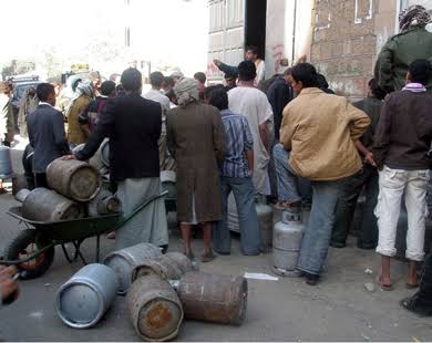الغاز المنزلي في صنعاء مقابل التوقيع على 