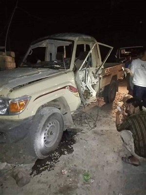 سيارة قائد الشرطة العسكرية في عدن 