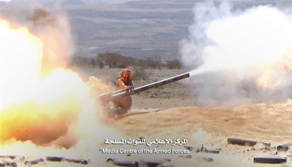 مدافع الجيش اليمني في جبهة البقع (ارشيف)