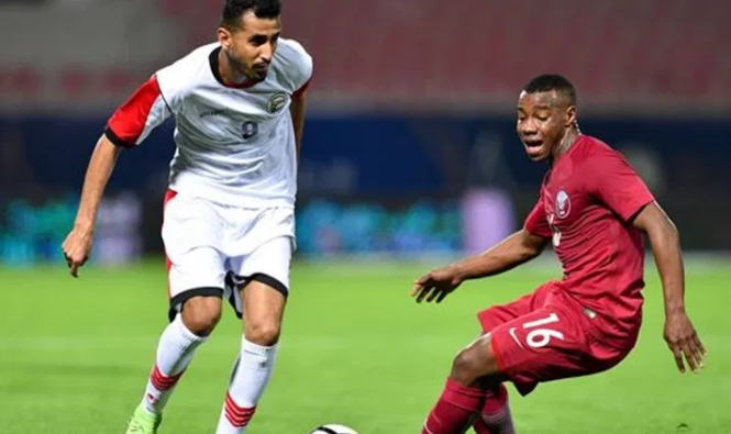 المنتخب اليمني يتلقى خسارة ثقيلة أمام قطر ويغادر البطولة